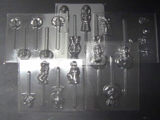 A Lad and Jazzy Set of 5 Chocolate Candy Molds